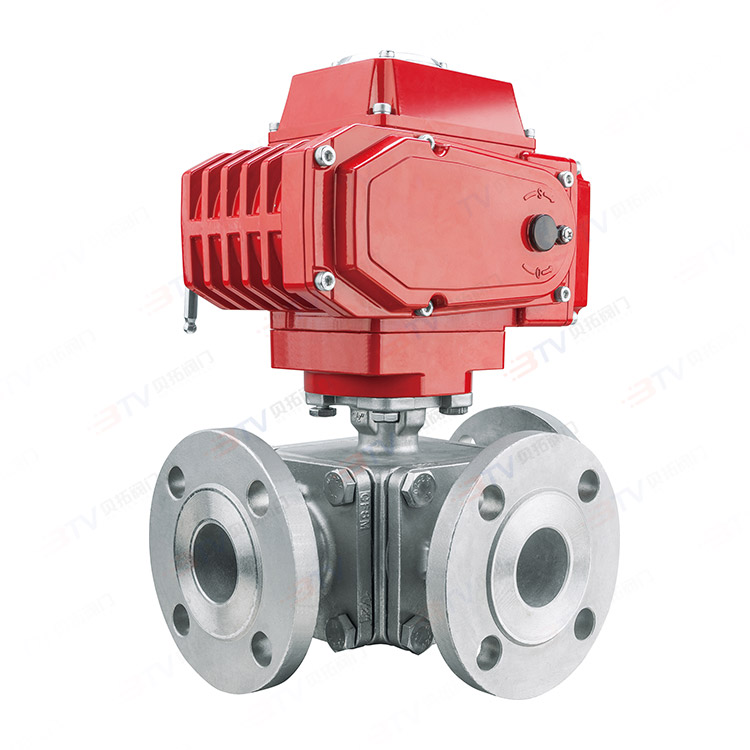 Electric three-way ball valve