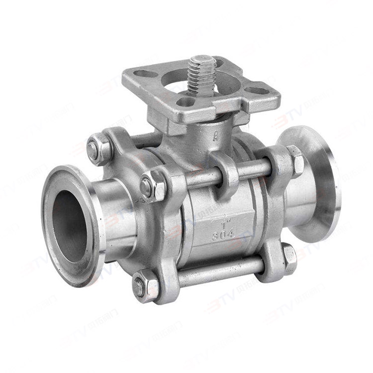 Three-piece high-platform quick-loading ball valve