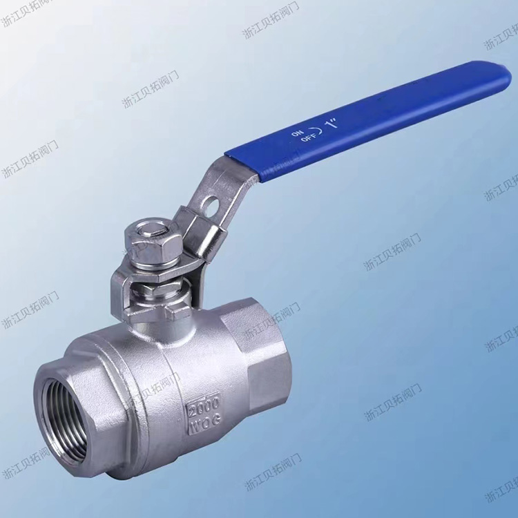 Manual two-piece threaded ball valve