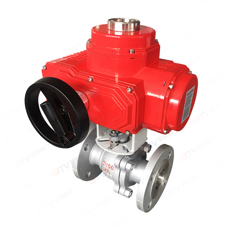 Electric carbon steel flange ball valve