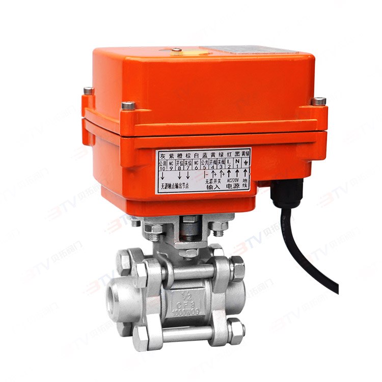 Electric three-piece welded ball valve
