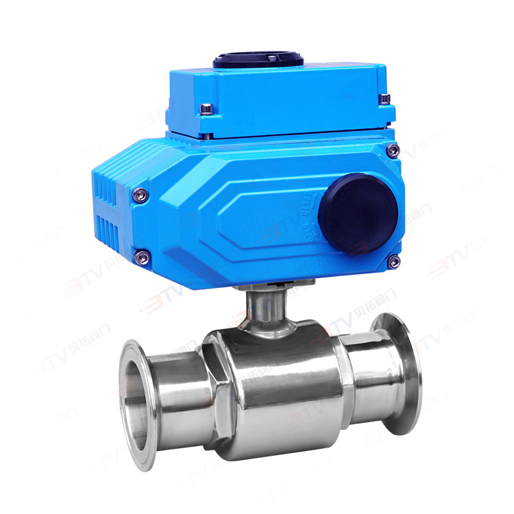 Electric sanitary quick-loading ball valve