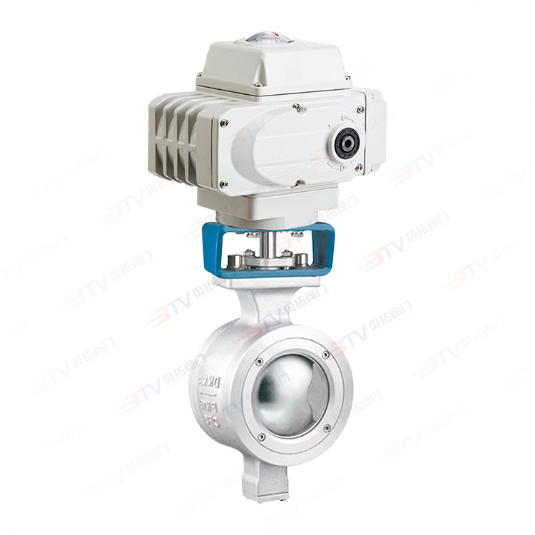 Electric V-shaped ball valve